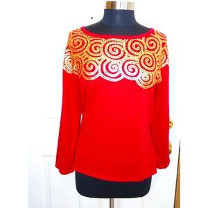 Linea by Louis Dell'Ollo Embellished Sweat…